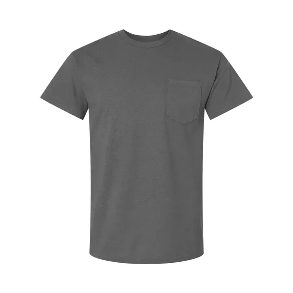 Adult T-shirt with a pocket of 6.0 oz preshrunk 100% cotton.... from ASI 84358 S&S Activewear