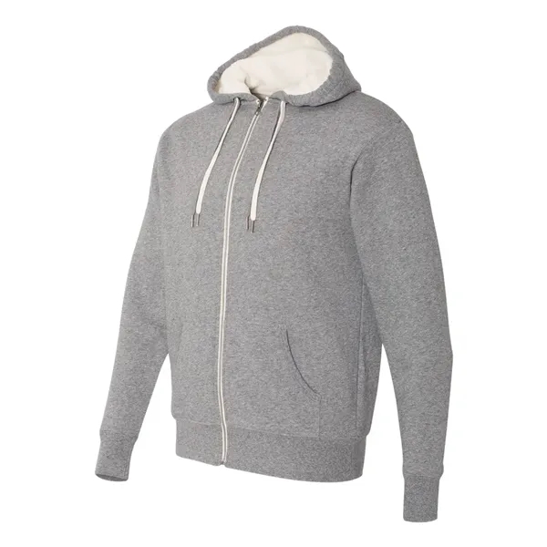 Unisex Sherpa-lined hooded sweatshirt made of cotton/polyester with a media player... from ASI 84358 S&S Activewear