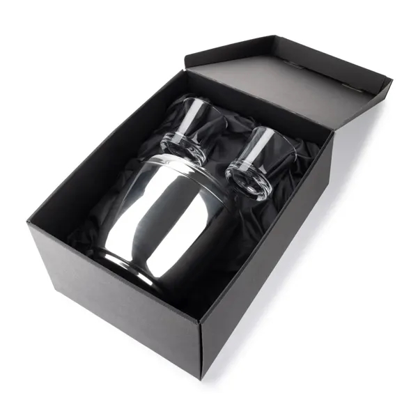 Item #SST1023-AP Pescara Ice Bucket & Aspen On-the-Rocks Set