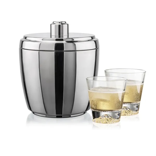 Item #SST1023-AP Pescara Ice Bucket & Aspen On-the-Rocks Set