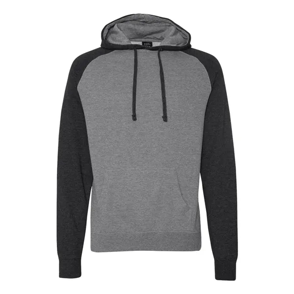 Raglan hooded pullover. Contrasting hood and sleeves. Blank product.... from ASI 84358 S&S Activewear