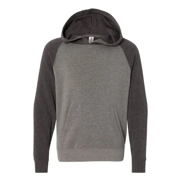 Youth raglan hooded pullover made of a special blend of polyester... from ASI 84358 S&S Activewear