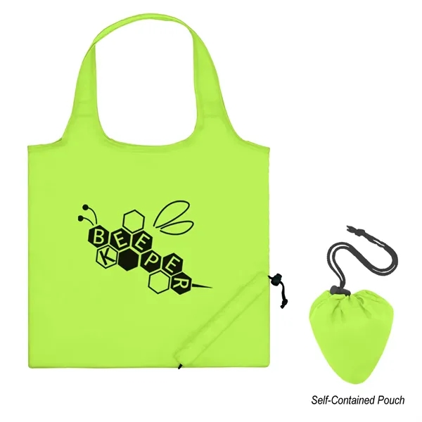 Foldaway Tote. Made of 210 Denier Polyester. 18" Handles. Tote Folds... from ASI 61125 Hit Promotional Products / Hit®