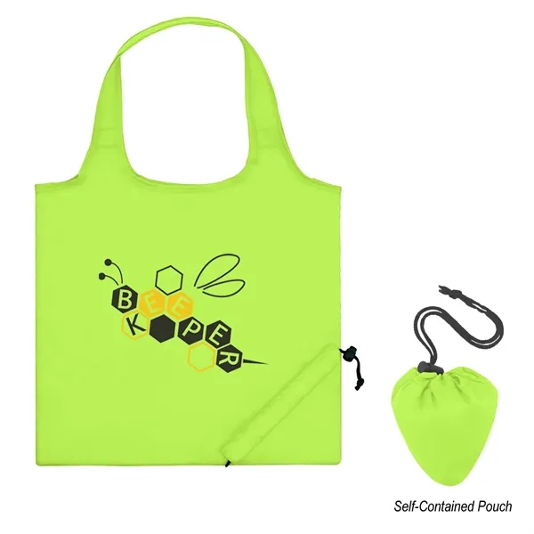 Foldaway Tote. Made of 210 Denier Polyester. 18" Handles. Tote Folds... from ASI 61125 Hit Promotional Products / Hit®