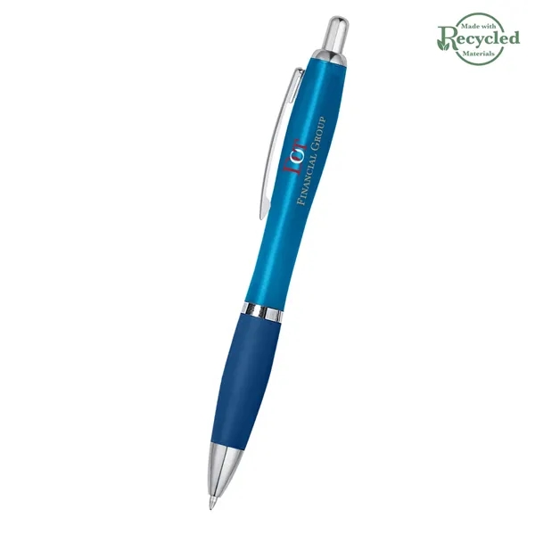 Ballpoint pen with plunger action and rubberized grip.... from ASI 61125 Hit Promotional Products / Hit®