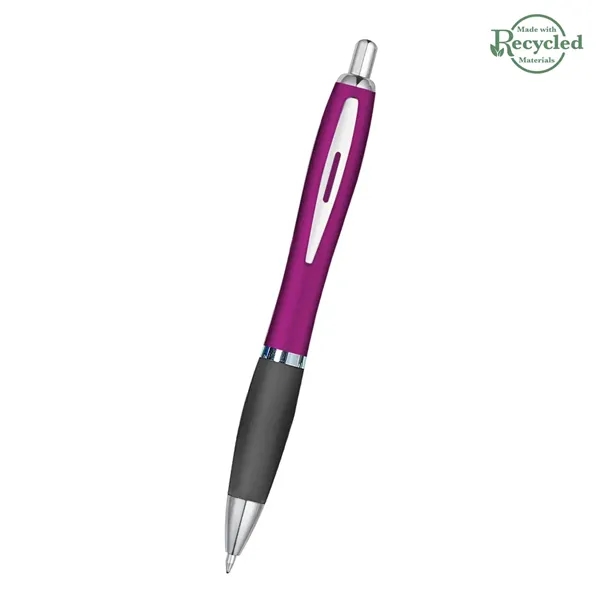 Ballpoint pen with plunger action and rubberized grip.... from ASI 61125 Hit Promotional Products / Hit®