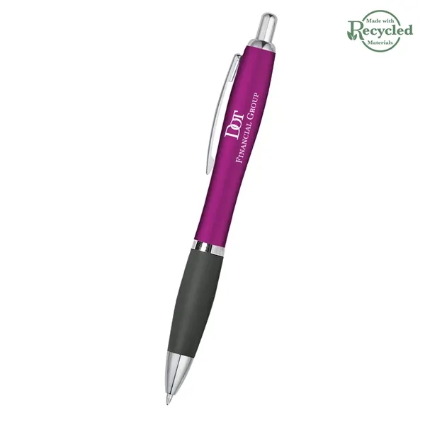Ballpoint pen with plunger action and rubberized grip.... from ASI 61125 Hit Promotional Products / Hit®