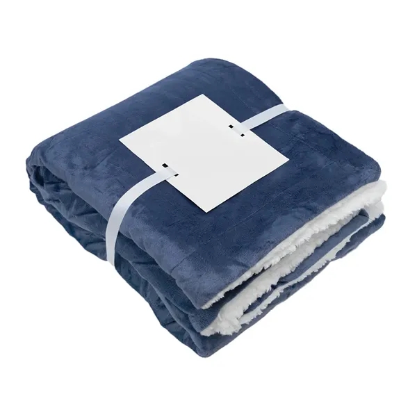Sherpa blanket, 60" x 50", 100% polyester fleece.... from ASI 61125 Hit Promotional Products / Hit®