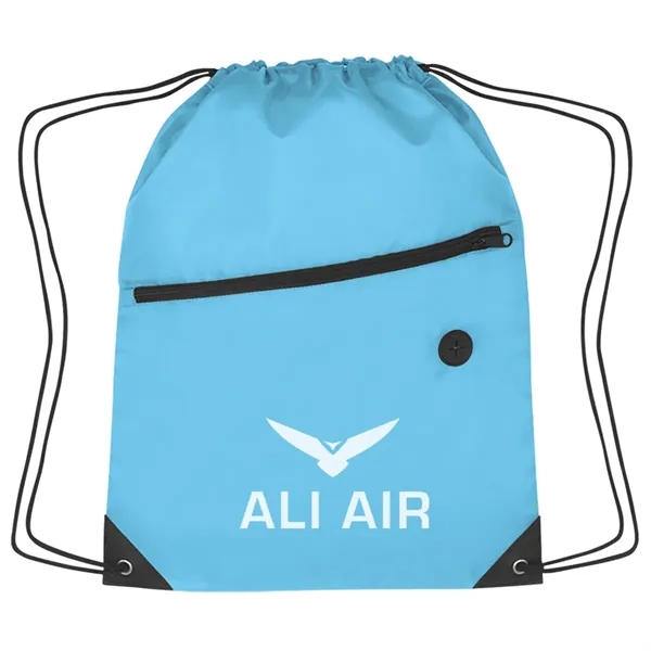Sports pack with drawstring closure and large front zippered pocket.... from ASI 61125 Hit Promotional Products / Hit®