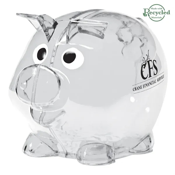Plastic bank with removable plug for coin retrieval.... from ASI 61125 Hit Promotional Products / Hit®