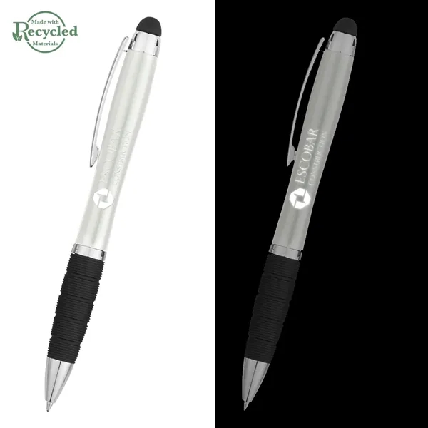 Twist-action pen with a light, stylus, and rubber grip for better... from ASI 61125 Hit Promotional Products / Hit®