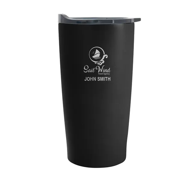 20 oz. stainless steel tumbler with snap-on, spill-resistant thumb slide lid... from ASI 61125 Hit Promotional Products / Hit®