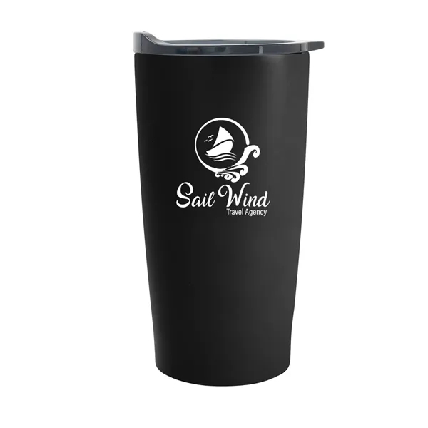20 oz. stainless steel tumbler with snap-on, spill-resistant thumb slide lid... from ASI 61125 Hit Promotional Products / Hit®