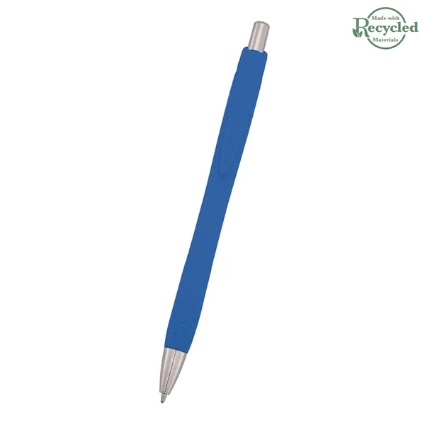 Plunger-action pen measuring 5 1/2" with a smooth rubber finish and... from ASI 61125 Hit Promotional Products / Hit®