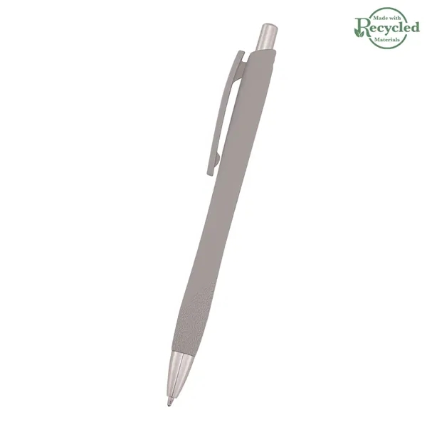 Plunger-action pen measuring 5 1/2" with a smooth rubber finish and... from ASI 61125 Hit Promotional Products / Hit®