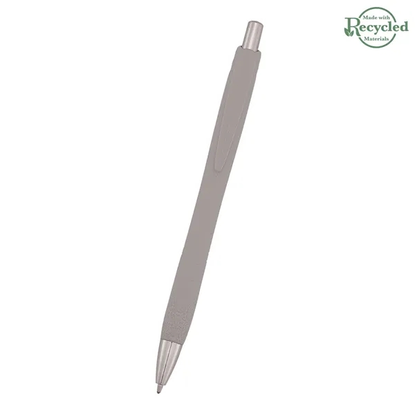 Plunger-action pen measuring 5 1/2" with a smooth rubber finish and... from ASI 61125 Hit Promotional Products / Hit®