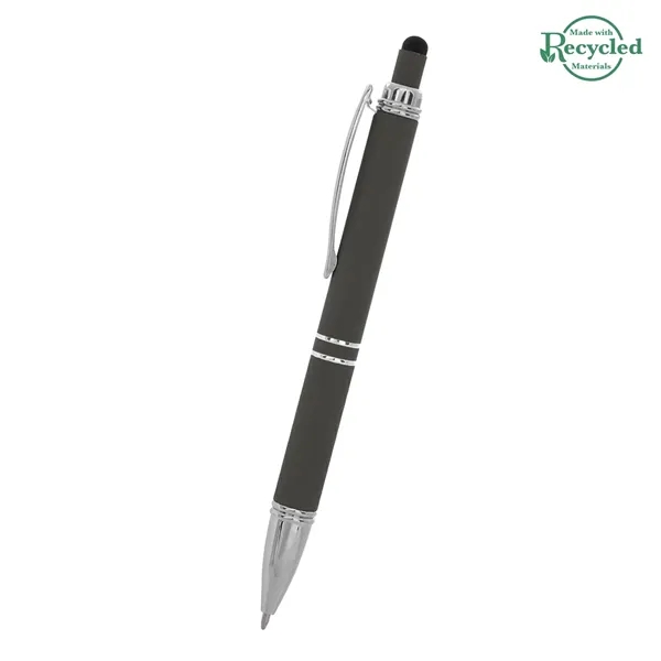 Quilted plunger-action stylus pen made of rubberized aluminum with a unique... from ASI 61125 Hit Promotional Products / Hit®