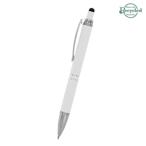 Quilted plunger-action stylus pen made of rubberized aluminum with a unique... from ASI 61125 Hit Promotional Products / Hit®