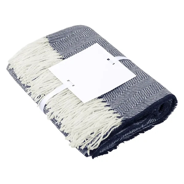 Eastport herringbone blanket for cozying up on the couch or adding... from ASI 61125 Hit Promotional Products / Hit®