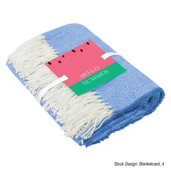 Eastport herringbone blanket for cozying up on the couch or adding... from ASI 61125 Hit Promotional Products / Hit®