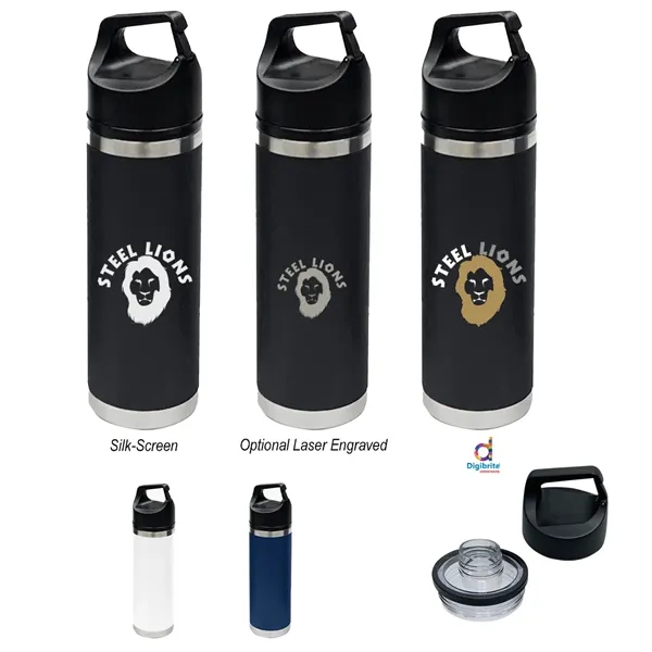 18 oz. stainless steel Davenport bottle with insulation to keep drinks... from ASI 61125 Hit Promotional Products / Hit®