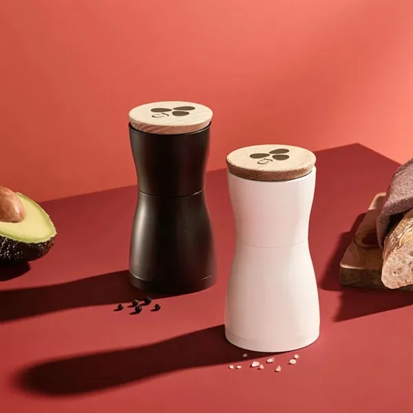The AdHoc Twin Salt and Pepper Mill Set combines striking dark... from ASI 84592 St Regis Group