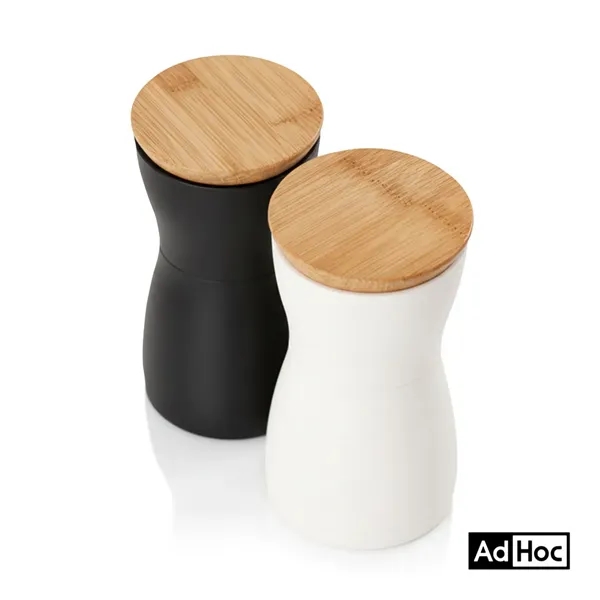 The AdHoc Twin Salt and Pepper Mill Set combines striking dark... from ASI 84592 St Regis Group