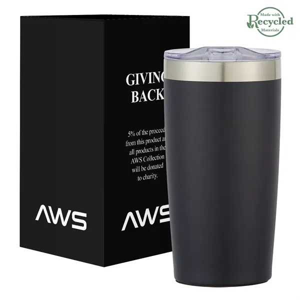 20 ounce stainless steel tumbler with thumb-slide rubber gasketed lid and... from ASI 61125 Hit Promotional Products / Hit®