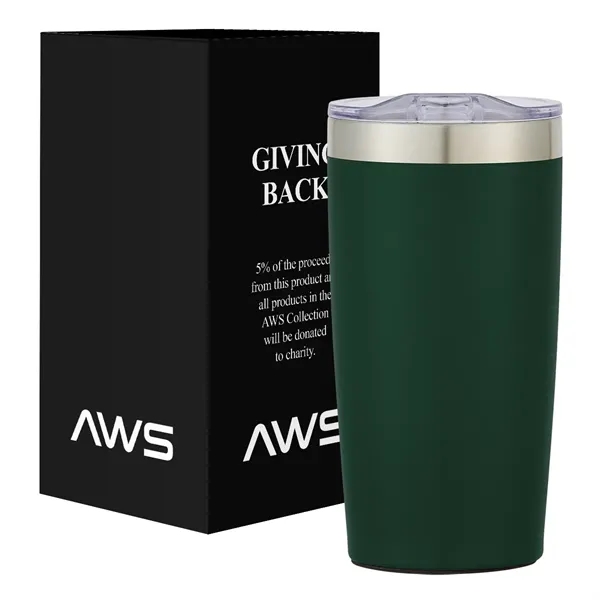 20 ounce stainless steel tumbler with thumb-slide rubber gasketed lid and... from ASI 61125 Hit Promotional Products / Hit®