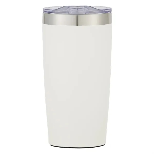 20 oz. double wall insulated stainless steel tumbler with snap-on, spill-resistant... from ASI 61125 Hit Promotional Products / Hit®