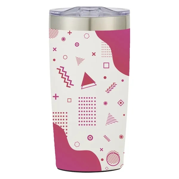20 oz. double wall insulated stainless steel tumbler with snap-on, spill-resistant... from ASI 61125 Hit Promotional Products / Hit®