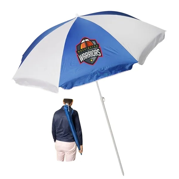 Six foot, 8 panel beach umbrella made of nylon with a... from ASI 76730 Peerless Umbrella Co Inc