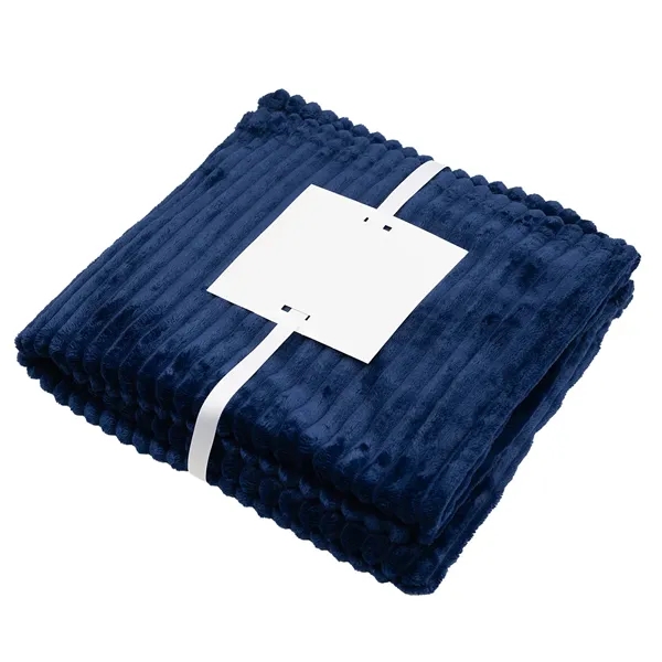50" x 60" ribbed flannel blanket made from recycled polyester.... from ASI 61125 Hit Promotional Products / Hit®