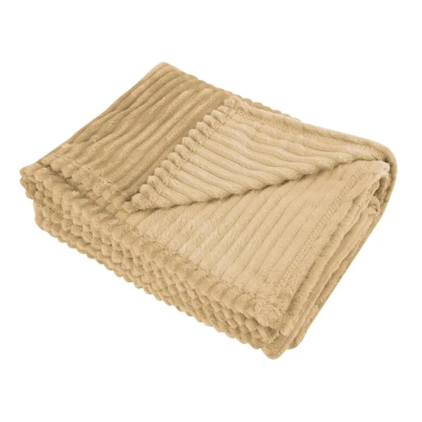 50" x 60" ribbed flannel blanket made from recycled polyester.... from ASI 61125 Hit Promotional Products / Hit®