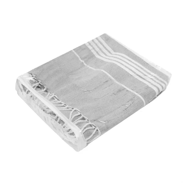 40" x 73" recycled cotton beach blanket with striped pattern and... from ASI 61125 Hit Promotional Products / Hit®