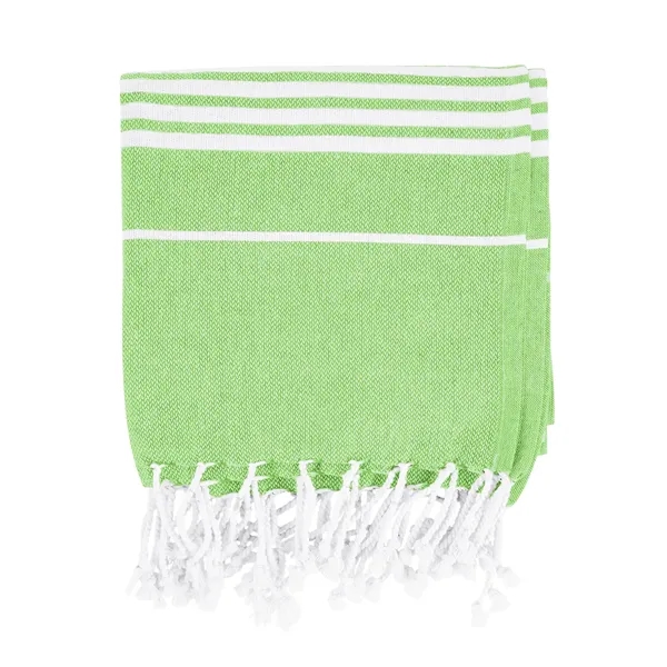 40" x 73" recycled cotton beach blanket with striped pattern and... from ASI 61125 Hit Promotional Products / Hit®