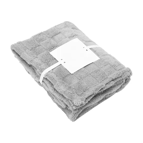 50" x 60" checkered Sherpa blanket made with rPET materials.... from ASI 61125 Hit Promotional Products / Hit®