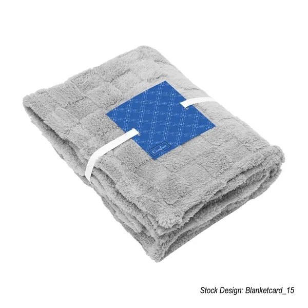 50" x 60" checkered Sherpa blanket made with rPET materials.... from ASI 61125 Hit Promotional Products / Hit®