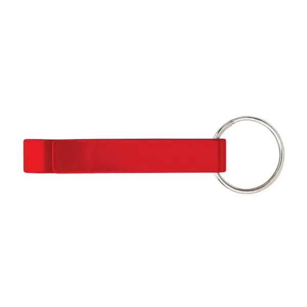 Aluminum bottle opener keyring plus laser engraving on 1 location... from ASI 37218 Athena Promo (tm)