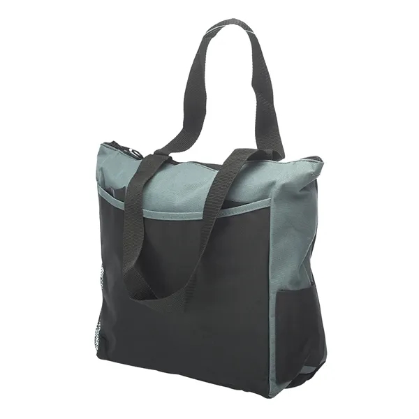 Polyester tote bag with front slip pocket with 1 color silkscreen... from ASI 37218 Athena Promo (tm)
