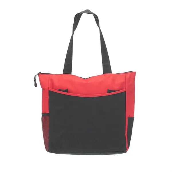 Polyester tote bag with front slip pocket with 1 color silkscreen... from ASI 37218 Athena Promo (tm)