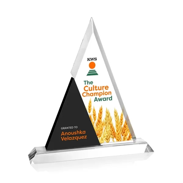 The Spokane VividPrint™ Award features a triangular design crafted from a... from ASI 84592 St Regis Group / St Regis