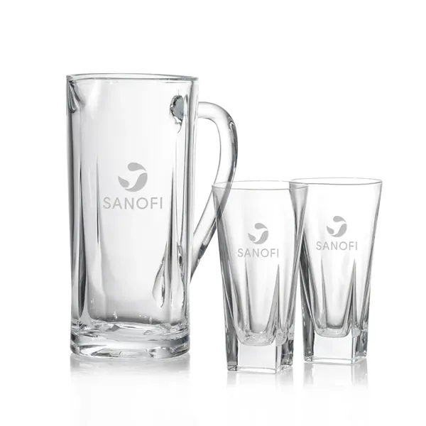 Modern cut 50 oz. lead free crystal pitcher with handle.... from ASI 84592 St Regis Group