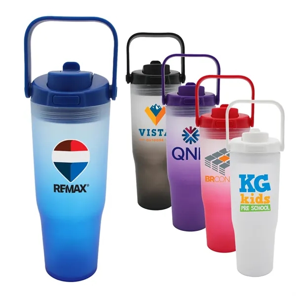 Halcyon® 30 oz. Recycled Ombre Tumbler with Carrying Handle... from ASI 30270 Aakron Line