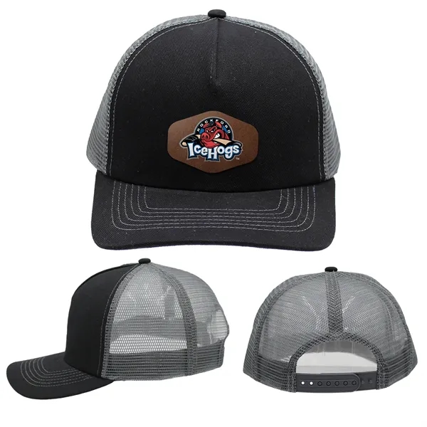 Mesh Hype Trucker, Leather Patch - Full Color Digital... from ASI 30270 Aakron Line