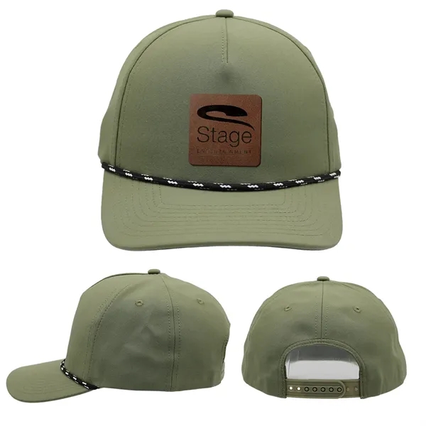 Performance Rope Hat, Leather Patch - Laser Engraved... from ASI 30270 Aakron Line