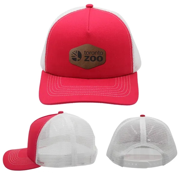 Mesh Hype Trucker, Leather Patch - Laser Engraved... from ASI 30270 Aakron Line