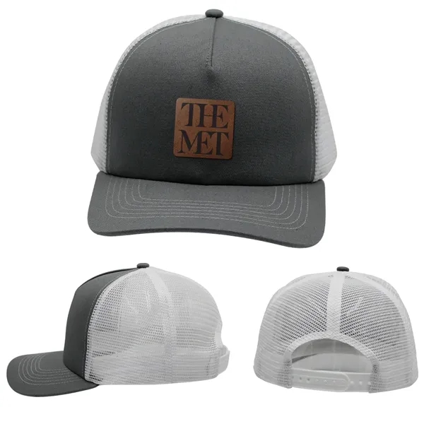 Mesh Hype Trucker, Leather Patch - Laser Engraved... from ASI 30270 Aakron Line