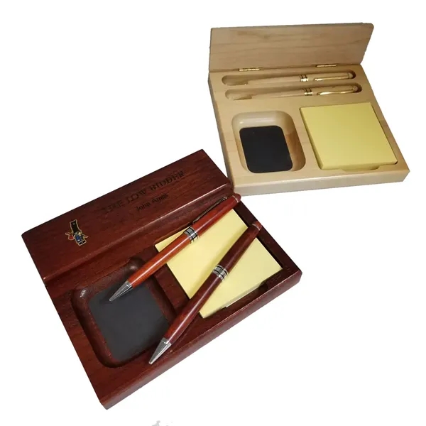 Wood memo set with note pad, pen and pencil.... from ASI 88156 Solid Dimensions Inc / Solid Dimensions Line