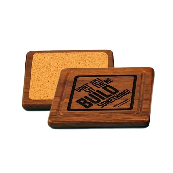 Solid wood square coaster with cork bottom.... from ASI 88156 Solid Dimensions Inc / Solid Dimensions Line